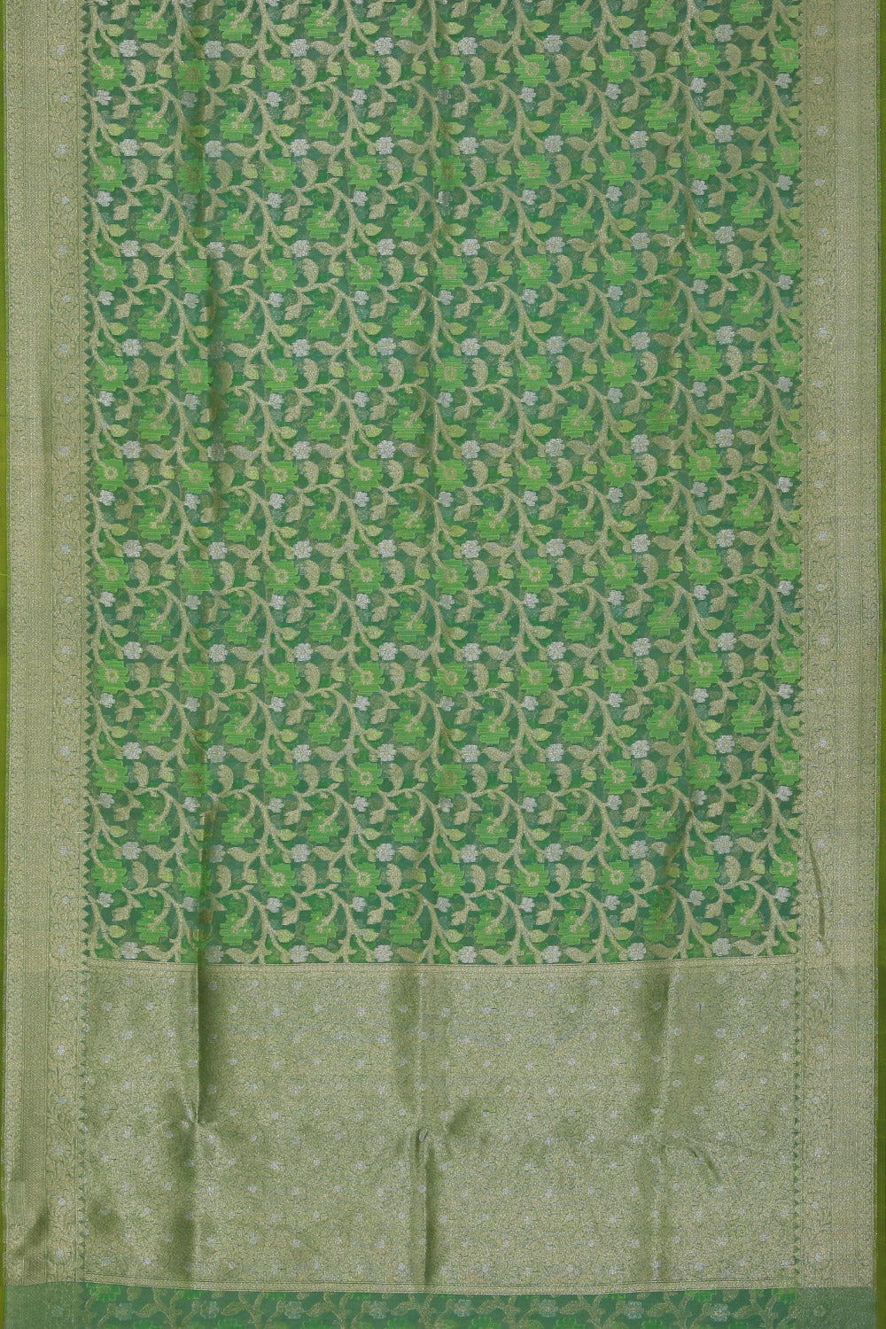 Image of Kora Silk Green Saree